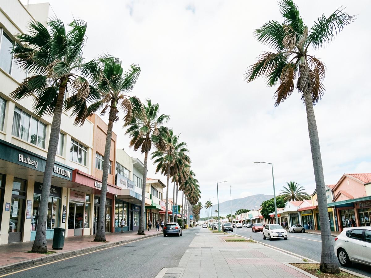 The mall strip at Eden on the Bay